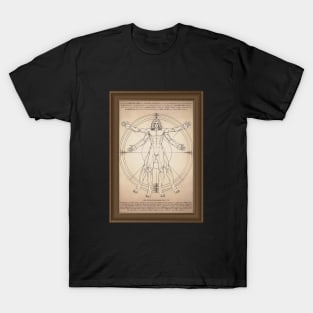 Vitruvian Man - Anime Stickers T-Shirt